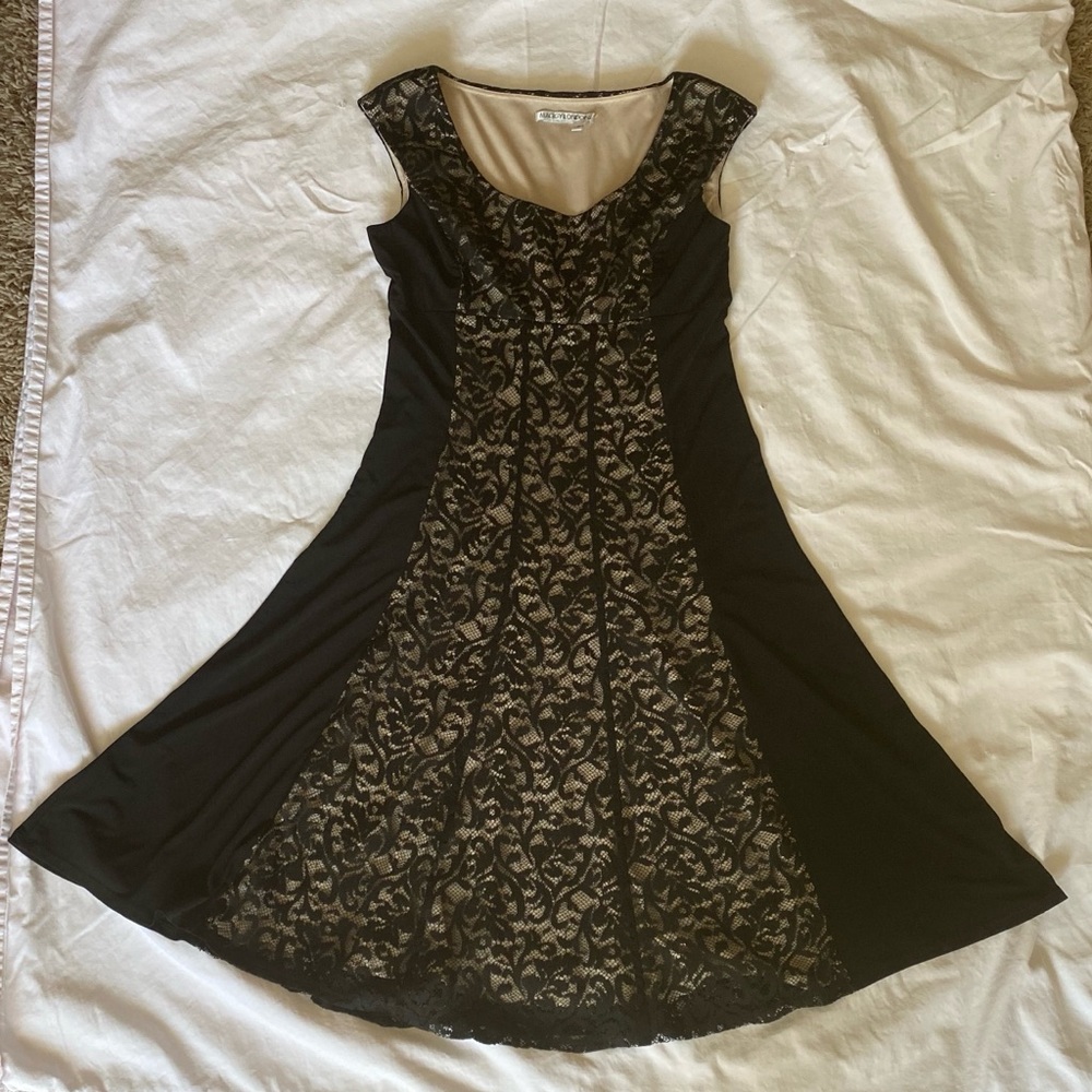 Maggy London Little Black Dress LBD Lace